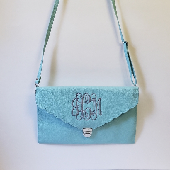new H&M teal crossbody handbag and clutch NWOT - Picture 5 of 9
